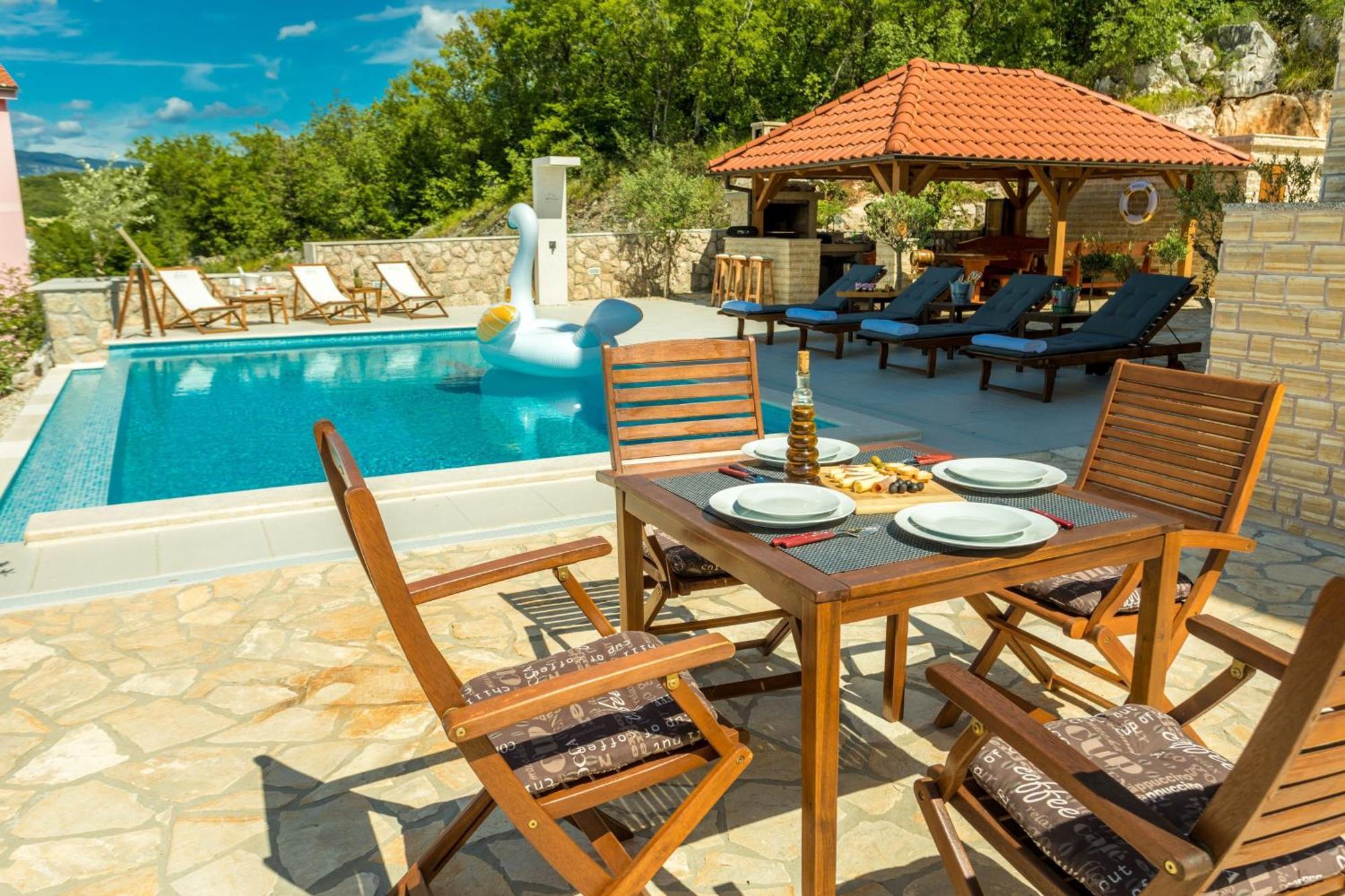 Luxury Villa Allen With Pool Klimno Chambre photo