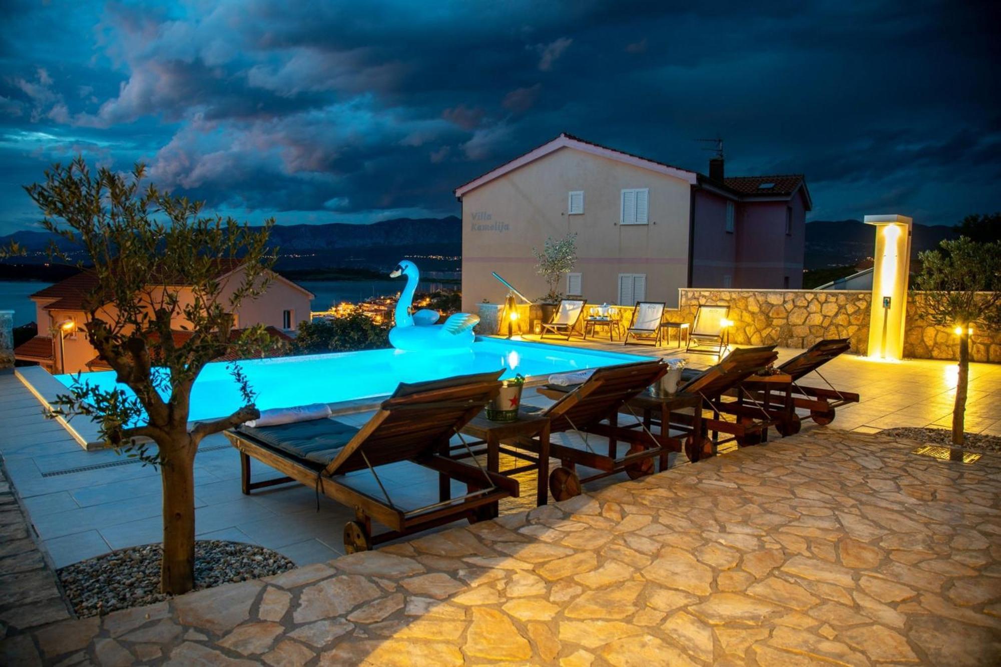 Luxury Villa Allen With Pool Klimno Chambre photo